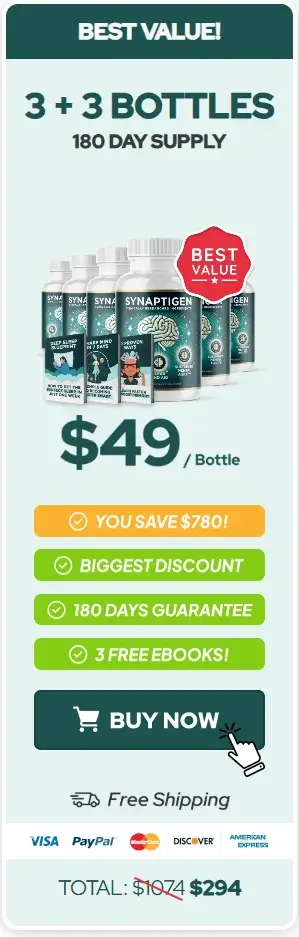 Order 6 Bottles of Synaptigen + Bonuses